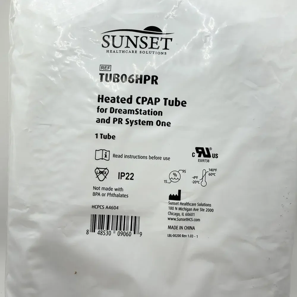 SUNSET Heated Tube For DreamStation & PR System One TUB06HPR NIP Sealed